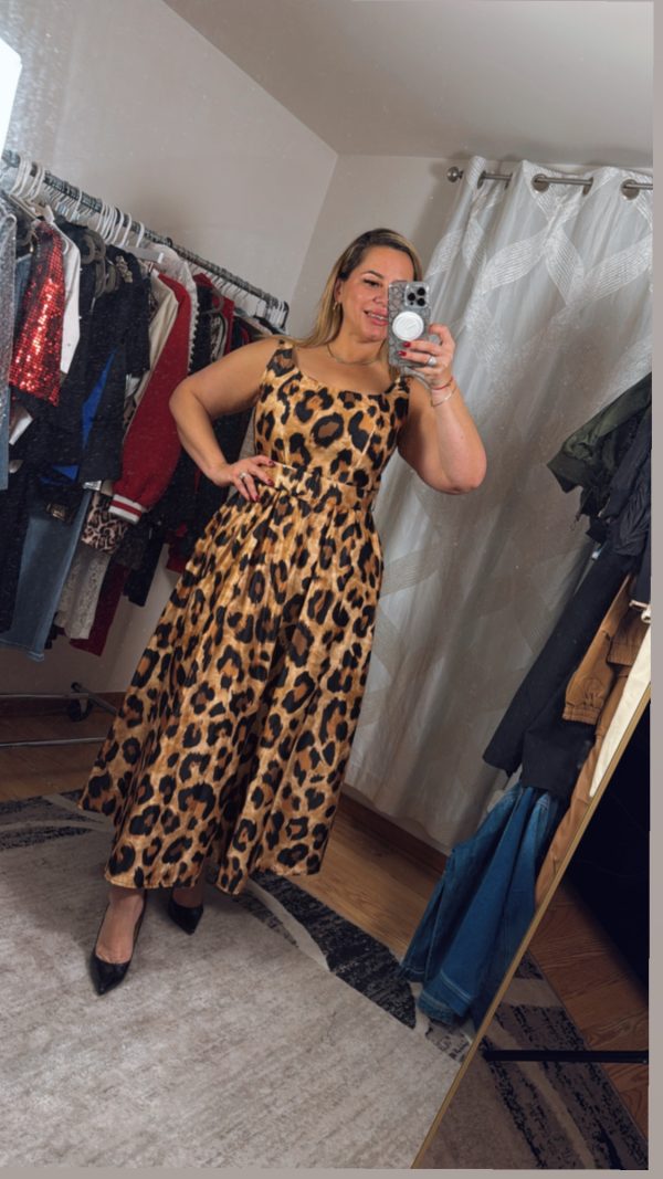 Vestido de Animal print largo One size